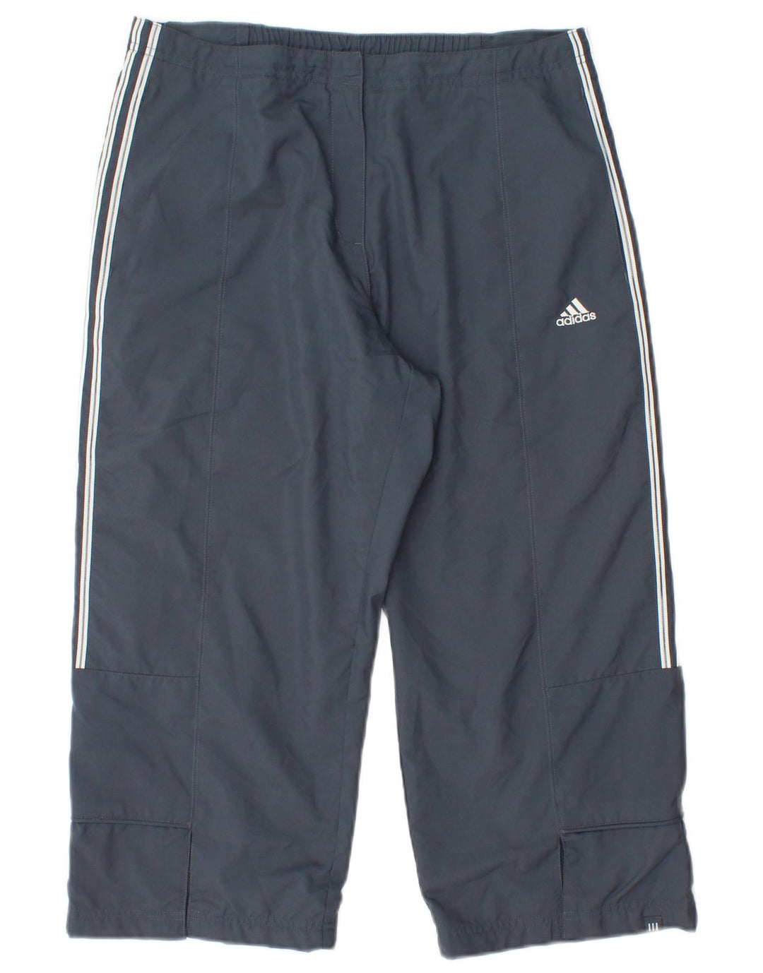 Pantaloni da tuta ADIDAS Capri Cargo da donna UK 14 Poliestere grigio medio