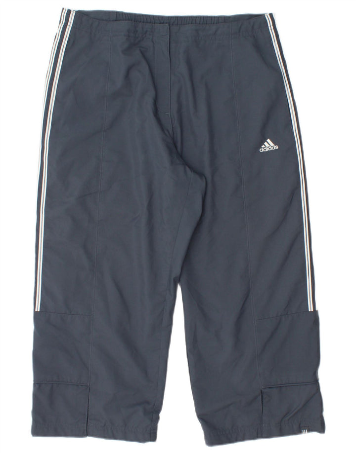 Pantaloni da tuta ADIDAS Capri Cargo da donna UK 14 Poliestere grigio medio