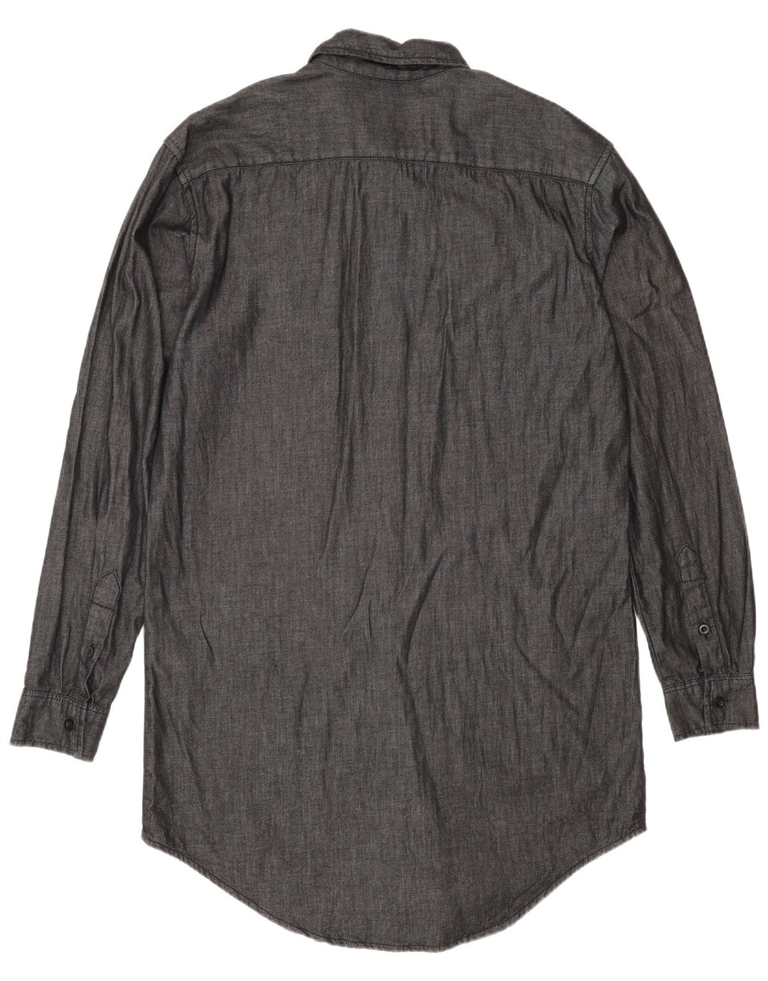 Camicia lunga Zara da uomo grande in cotone grigio