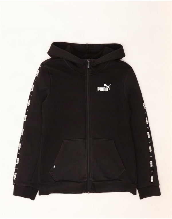 Felpa con cappuccio e zip oversize grafica da donna Puma UK 10 Small Nera