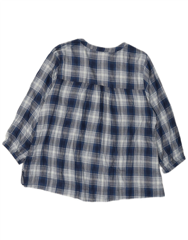 Camicetta da donna con maniche a 3/4 Wrangler UK 16 Viscosa a quadri blu grande