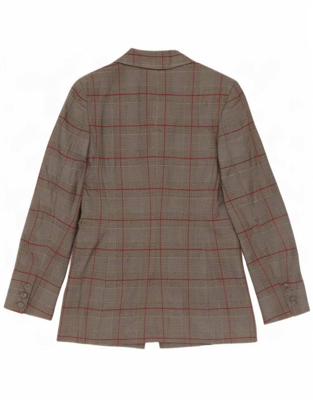 Giacca blazer da donna a 1 bottone Zara UK 12 Poliestere a quadri grigio medio