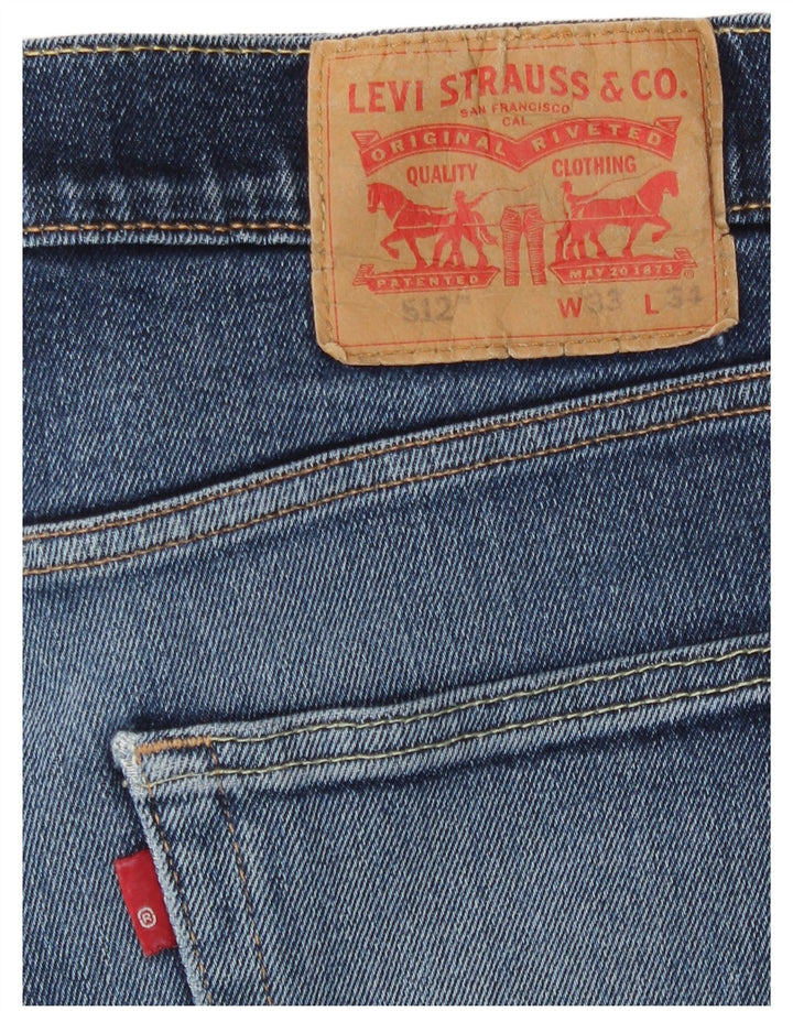 Levi's Uomo 512 Jeans affusolati slim W33 L31 Blu