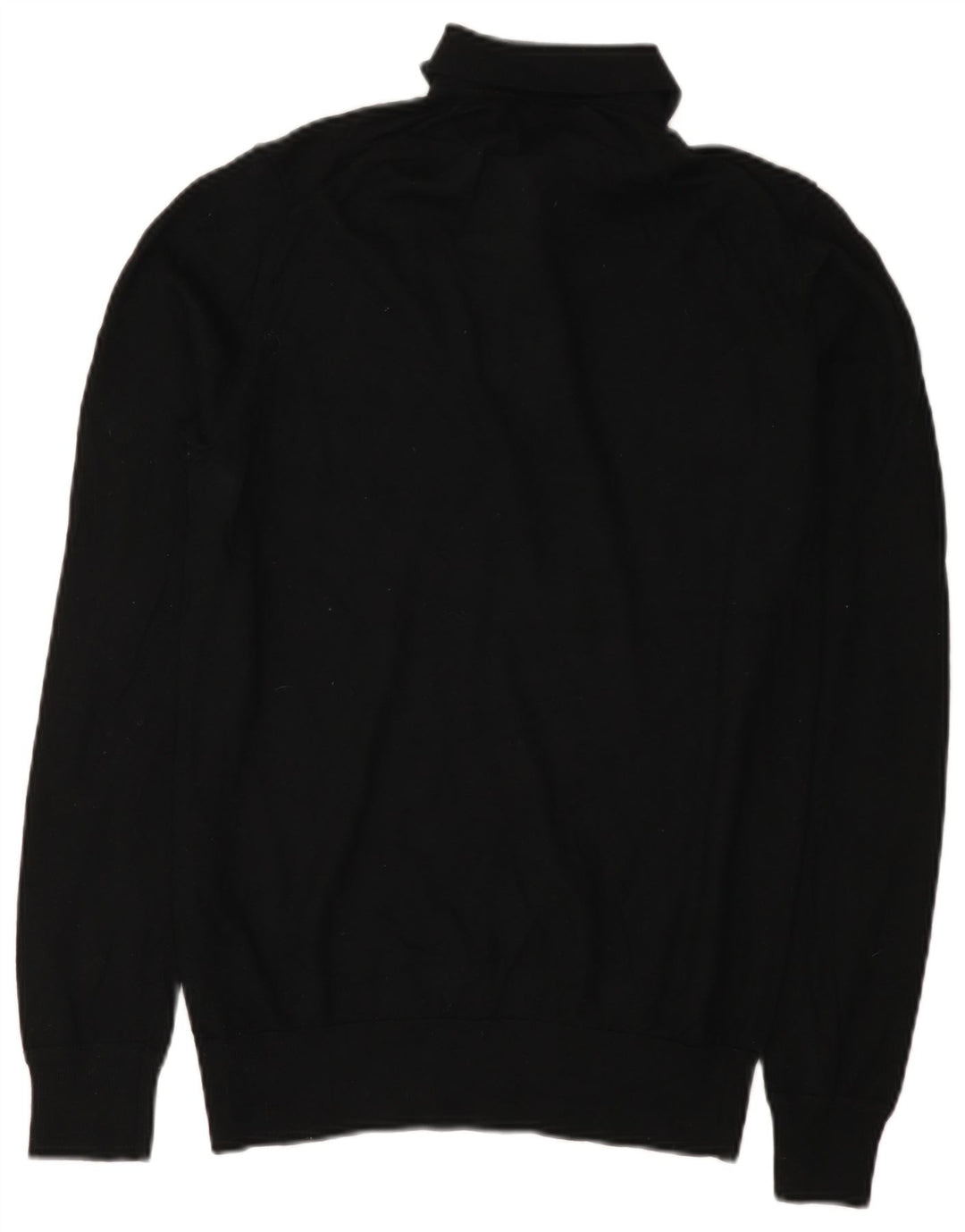 Maglione da uomo Marks & Spencer con collo alto, piccolo, in lana merino nera