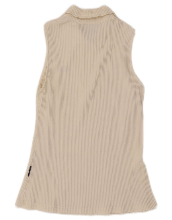 Polo senza maniche da donna Ellesse UK 16 Large bianca in poliammide
