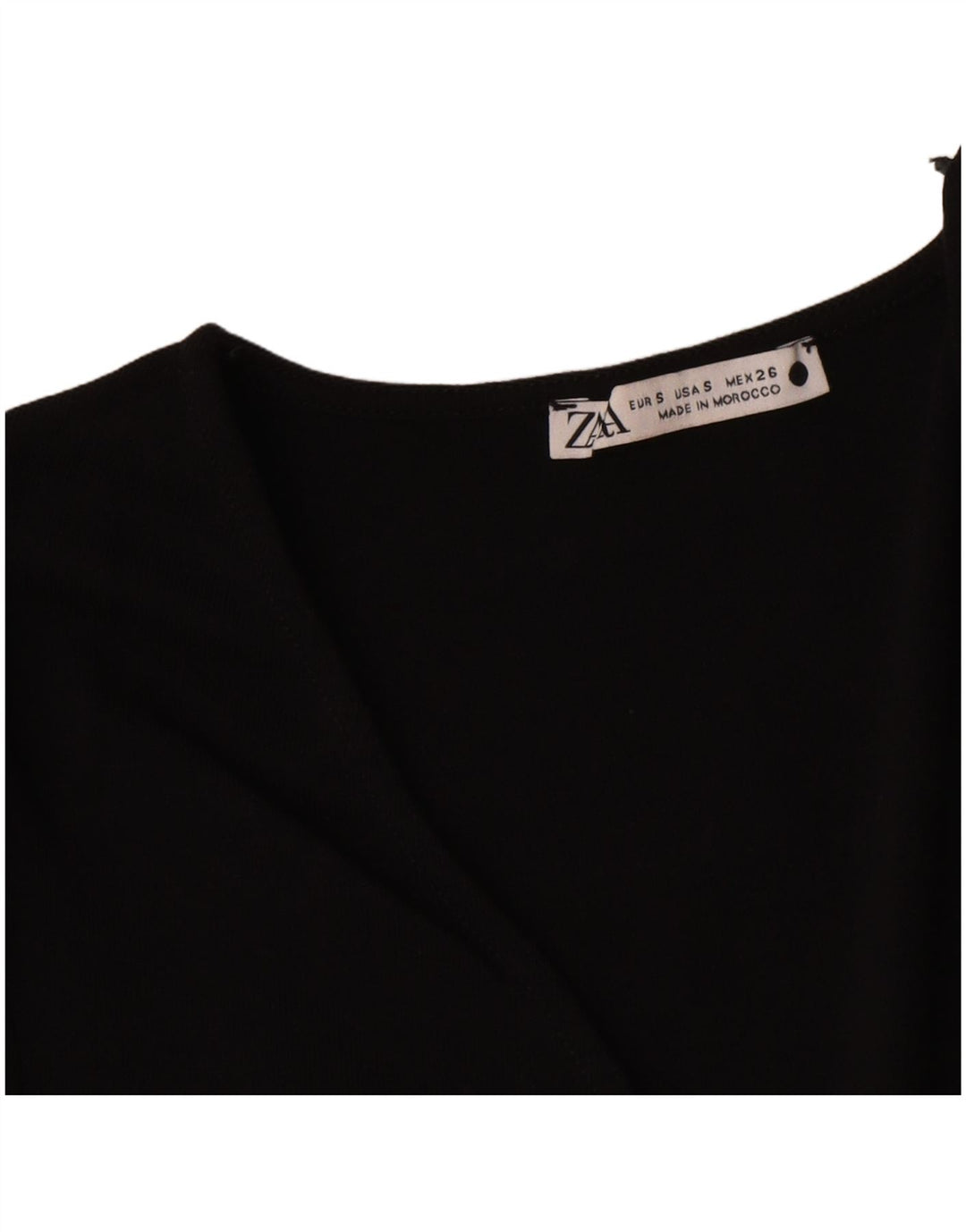 Maglione corto con scollo a V da donna Zara UK 8 piccolo nero