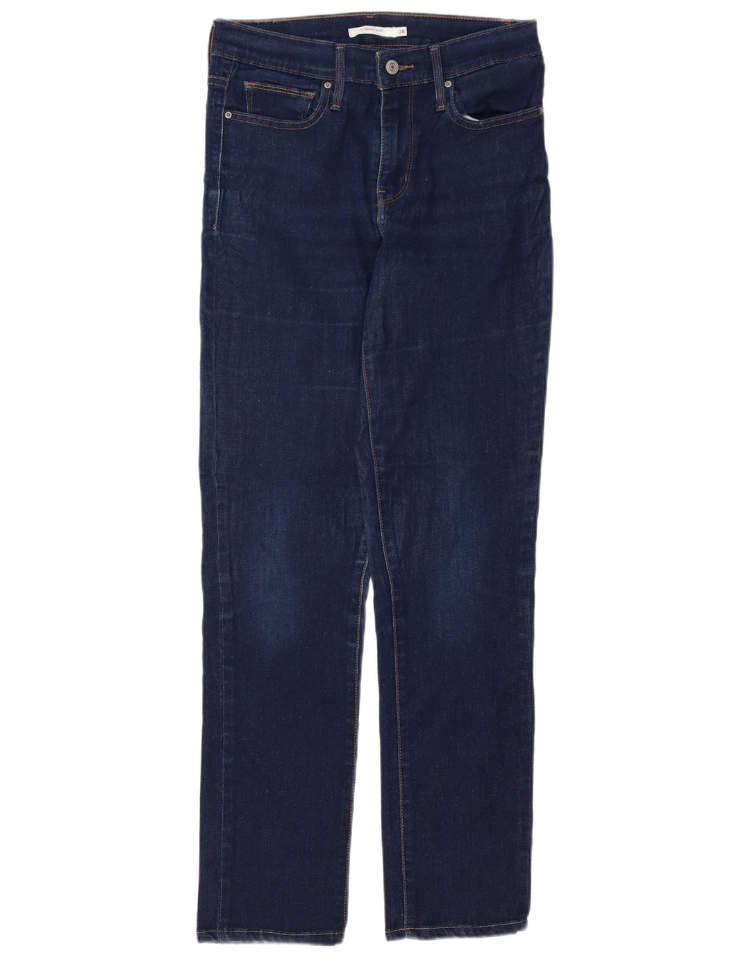 Jeans slim snellenti da donna LEVI'S W28 L30 cotone blu