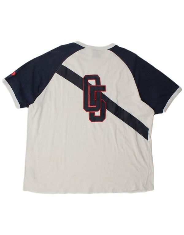 T-shirt grafica da uomo Nike Top UK 40/42 2XL cotone color block bianco