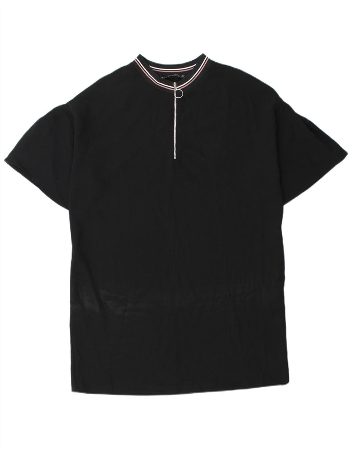 Abito a trapezio da donna Zara con collo e zip UK 14 poliestere nero medio