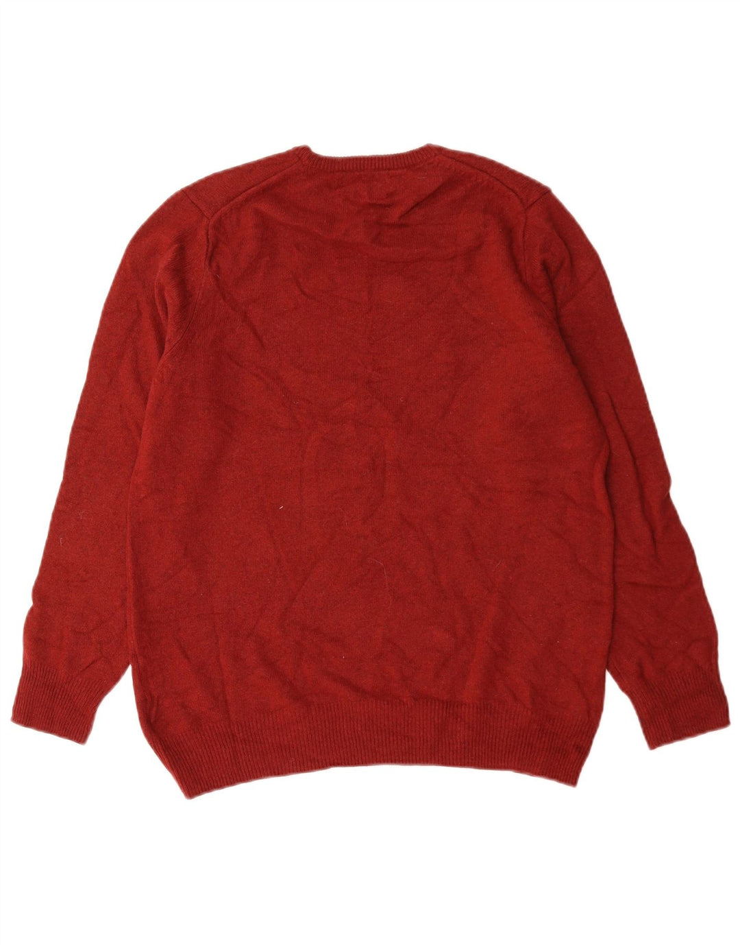 Maglione maglione girocollo da uomo Marks & Spencer in lana rossa media