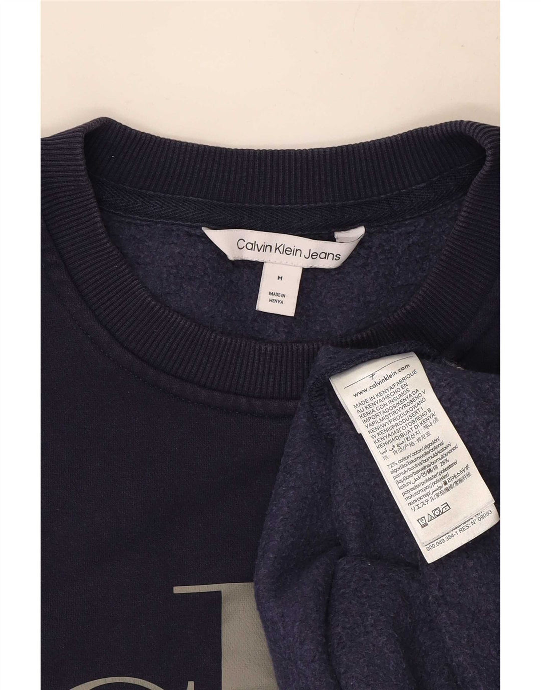 Calvin Klein Jeans Felpa grafica da uomo Maglione medio cotone blu navy