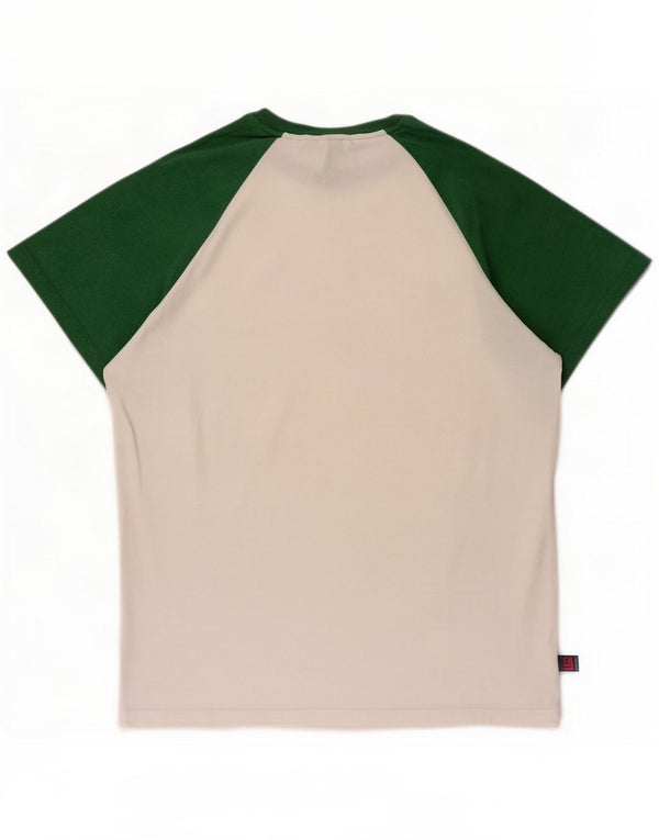 T-shirt da uomo Superdry Top in cotone color block bianco medio