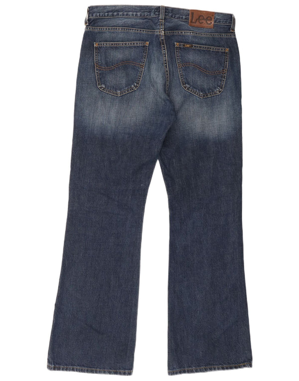 Lee Mens Denver Bootcut Jeans W36 L32 Navy Blue Cotton