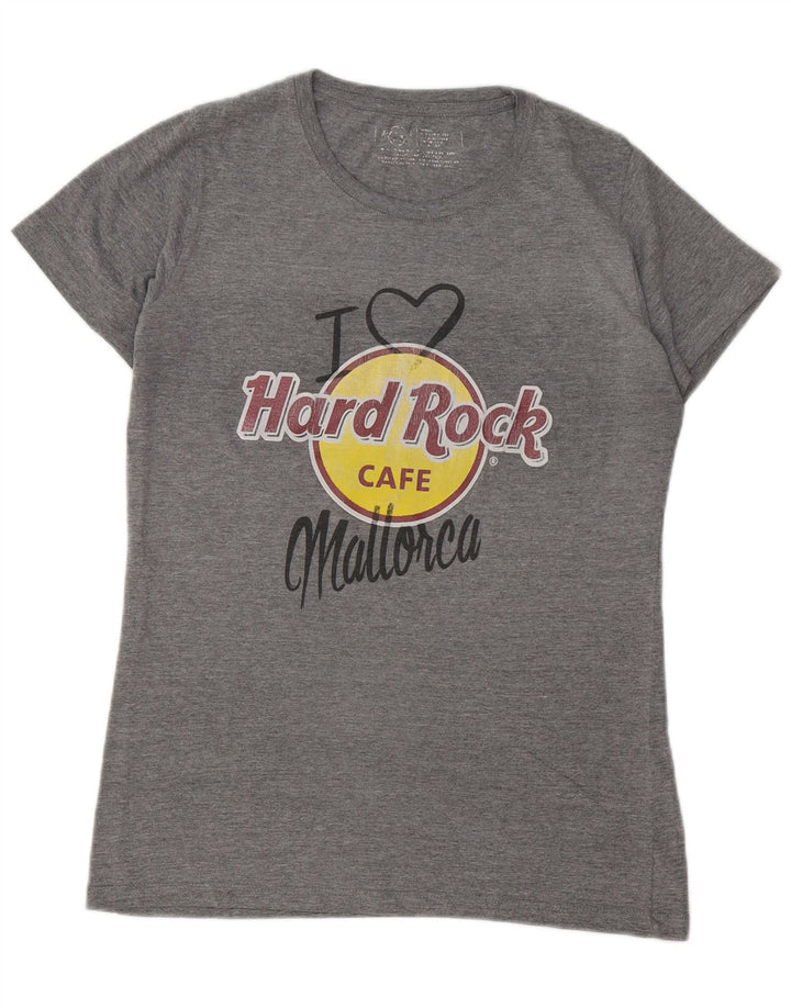 T-shirt grafica da donna Hard Rock Cafe Maiorca UK 14 Grigio medio