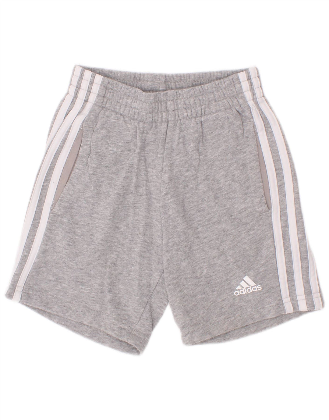 Pantaloncini sportivi Adidas da bambino 4-5 anni in cotone grigio screziato