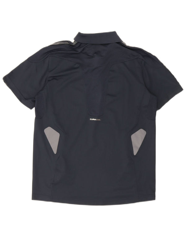 Polo Adidas Climacool da uomo piccola in poliestere color block blu navy