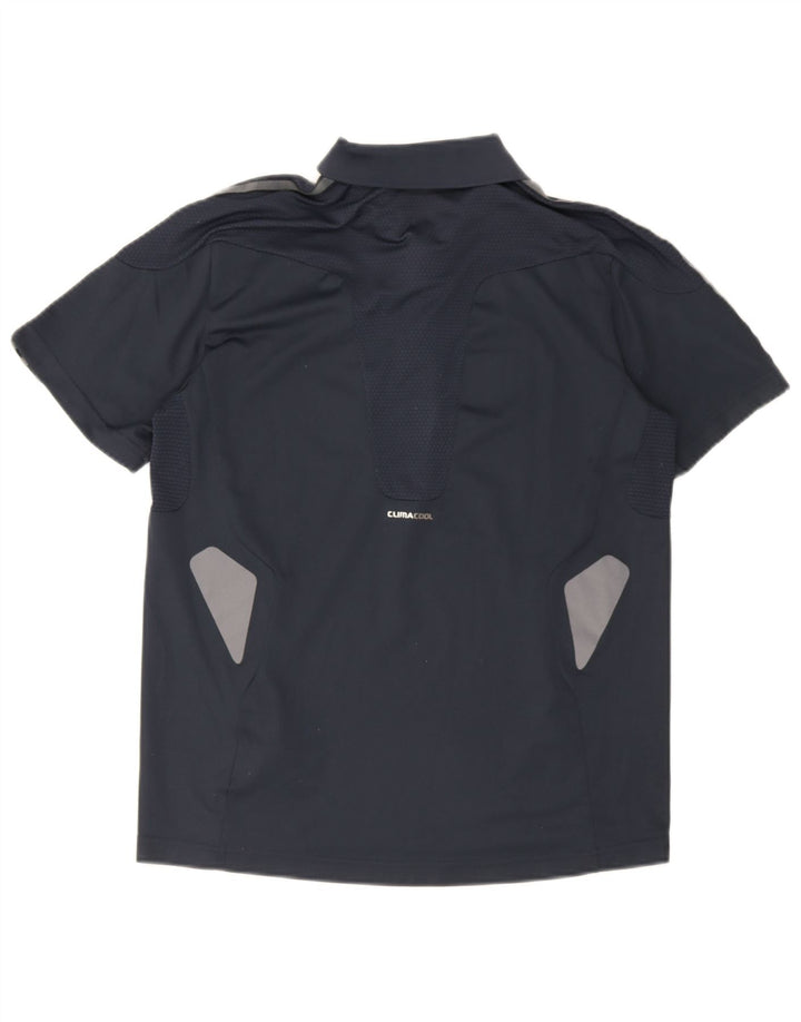 Polo Adidas Climacool da uomo piccola in poliestere color block blu navy