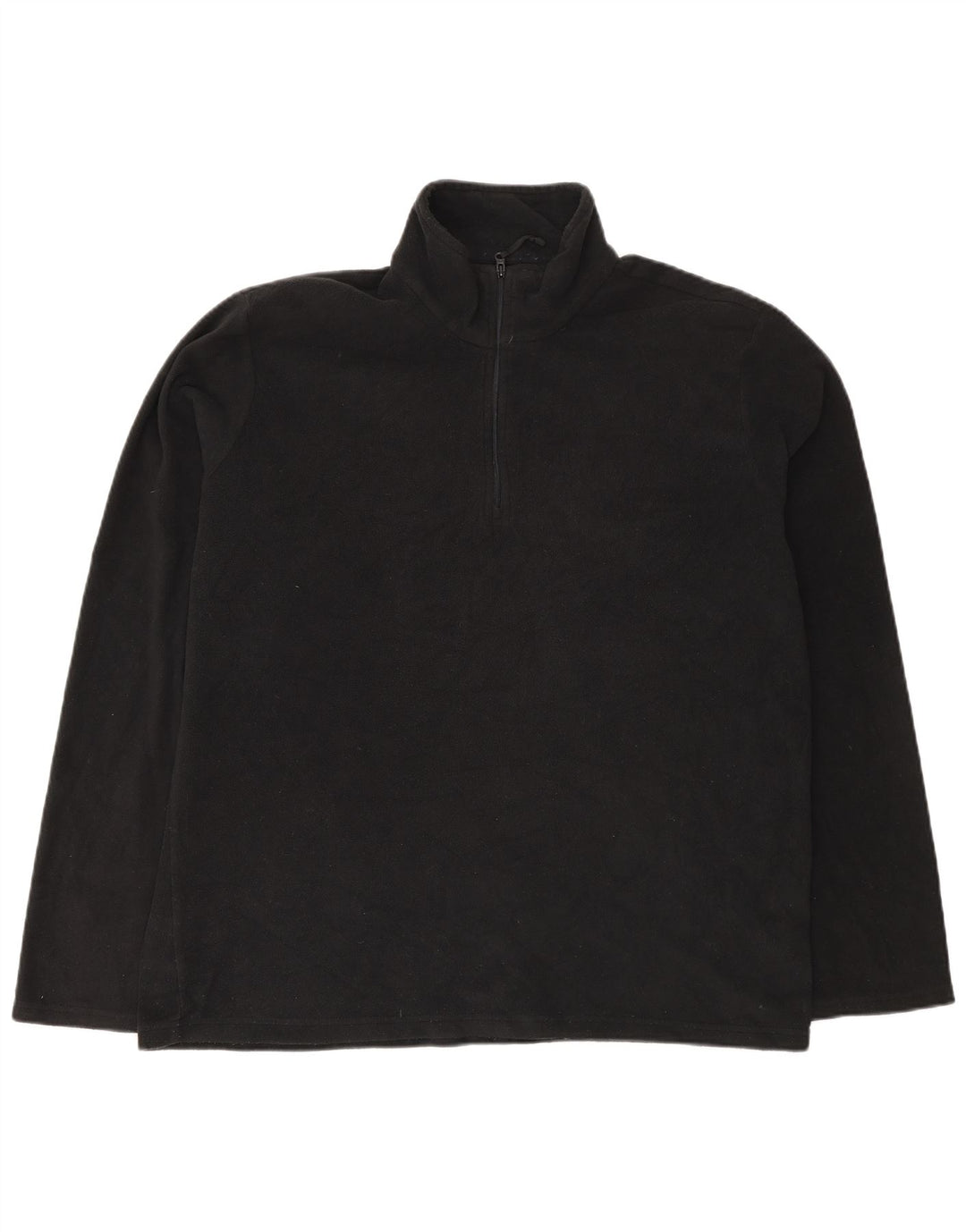 Mountain Warehouse Maglione in pile da uomo con collo e zip grande in poliestere nero