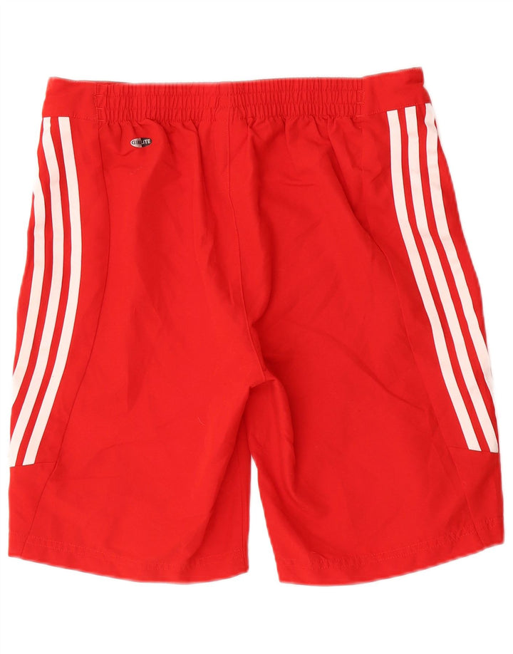 Pantaloncini sportivi Adidas Climalite Graphic da ragazzo 13-14 anni in poliestere rosso