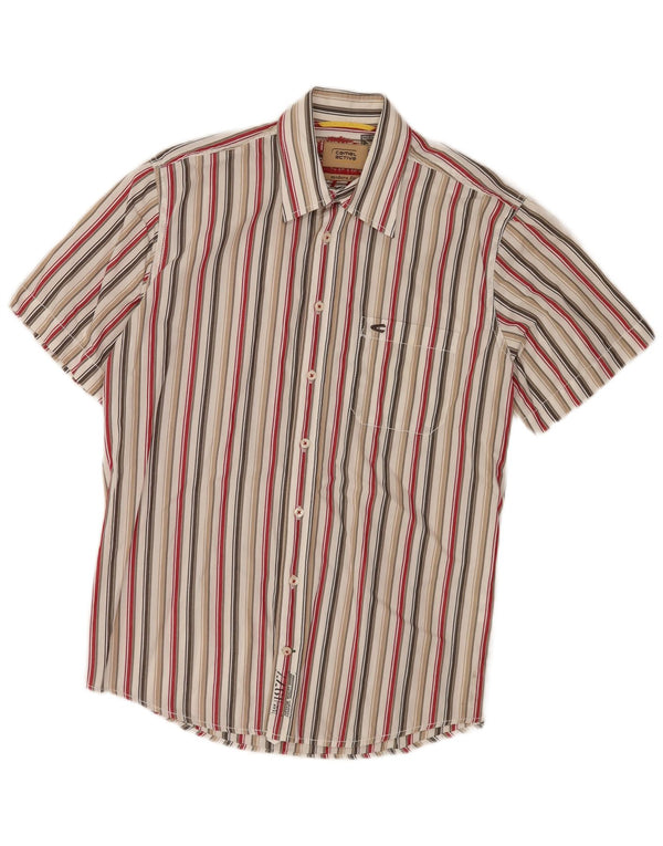 Camicia a maniche corte da uomo Camel Active a righe medie multicolore