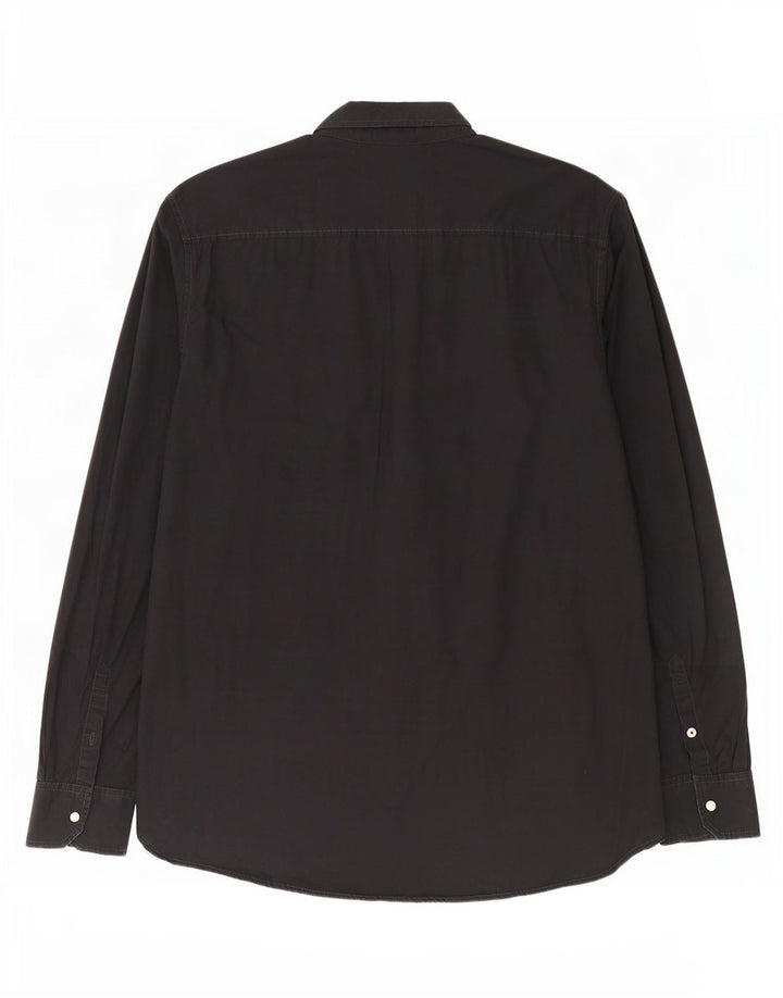 Camicia grafica da uomo Lerros grande in cotone nero