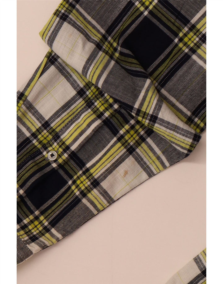 Camicia a quadri Benetton da uomo in cotone a quadri grandi blu navy