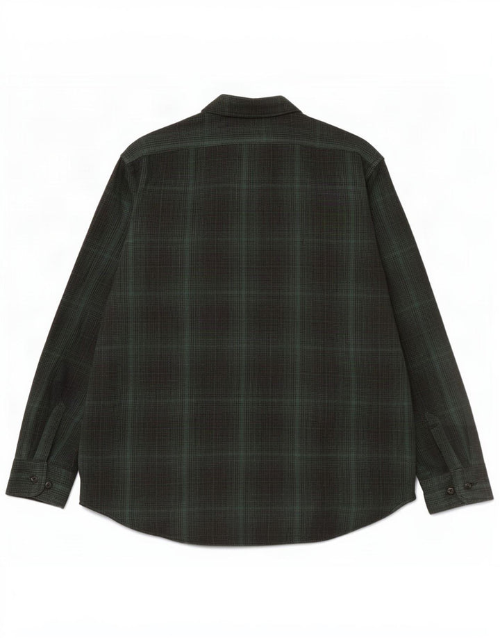 Levi's Camicia da uomo in flanella rilassata, cotone a quadri verdi grandi
