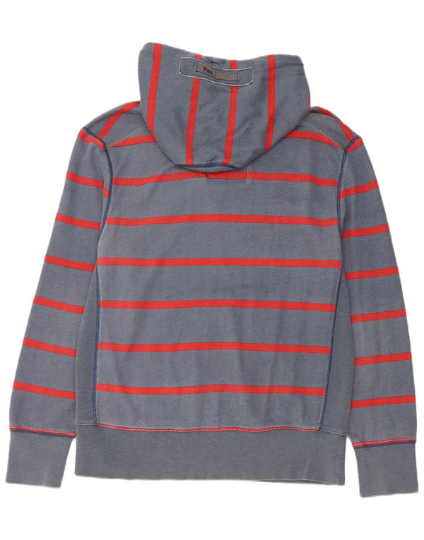 Felpa con cappuccio grafica G-Star 3301 da uomo XL in cotone a righe blu