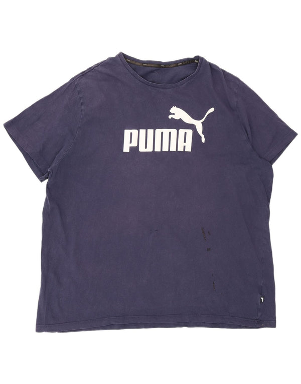 T-shirt grafica da uomo Puma Top 2XL Blu navy