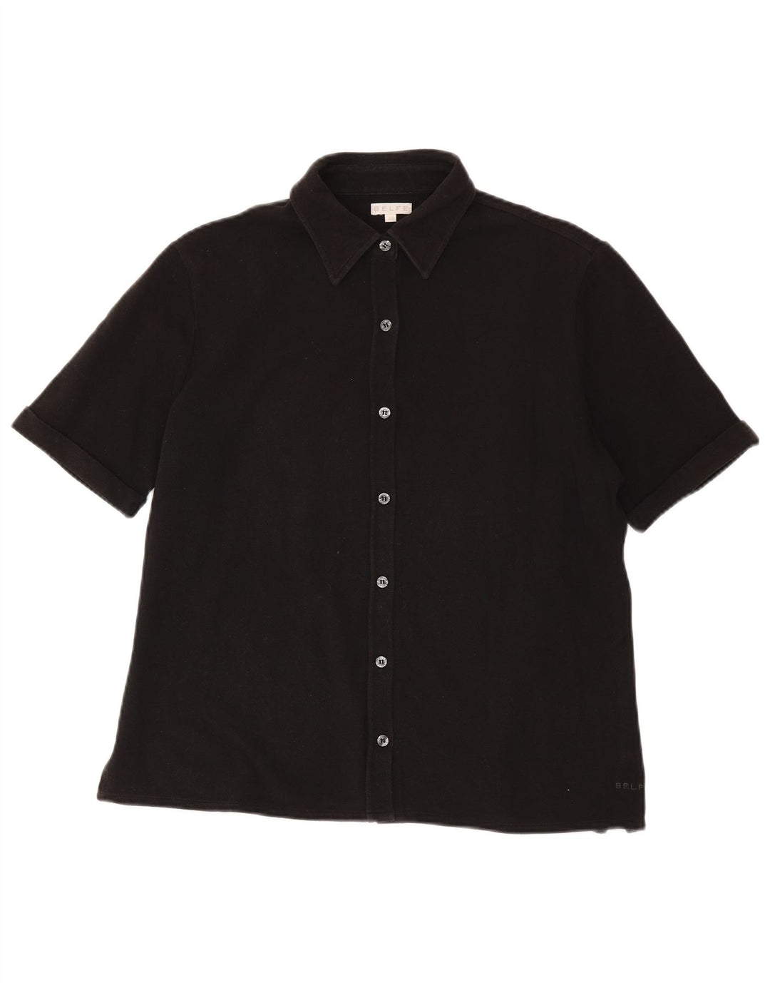 Camicia Donna Manica Corta Belfe IT 48 XL Cotone Nero