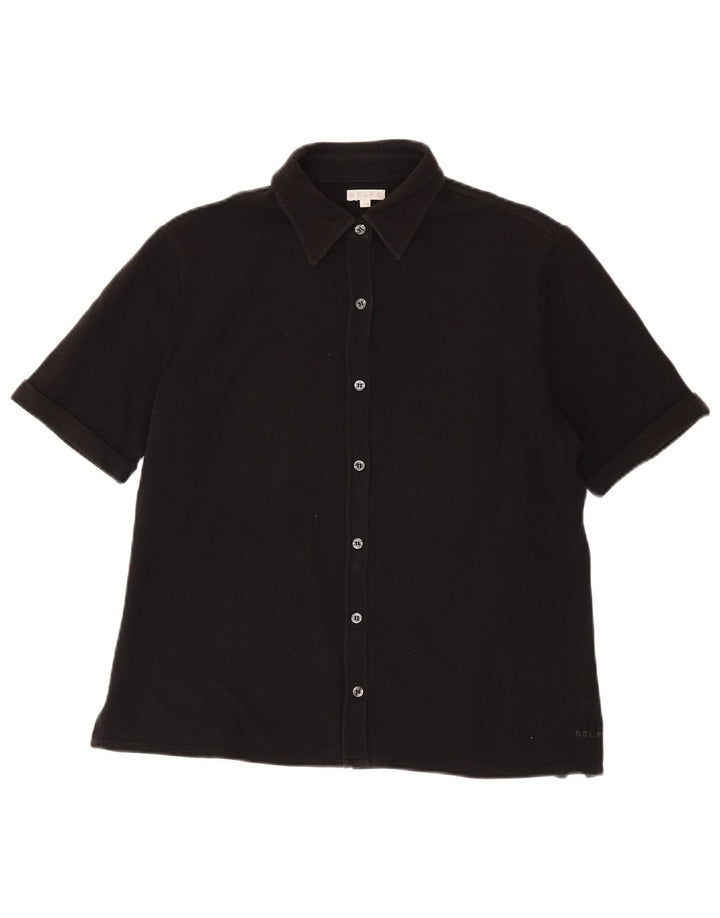 Camicia Donna Manica Corta Belfe IT 48 XL Cotone Nero