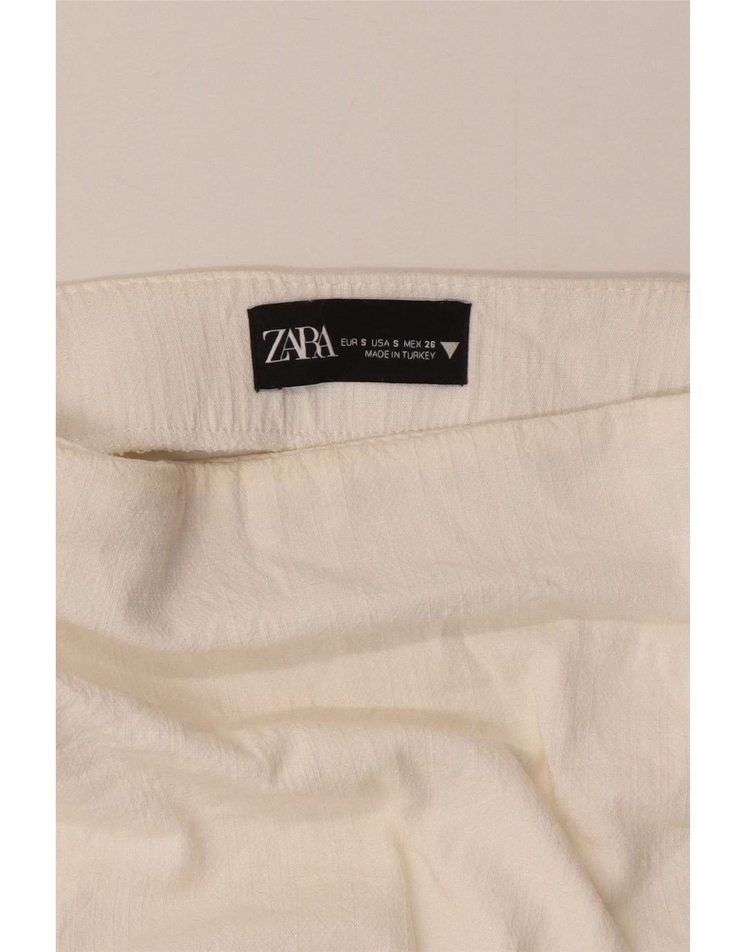 Gonna mini avvolgente da donna Zara piccola W26 bianca