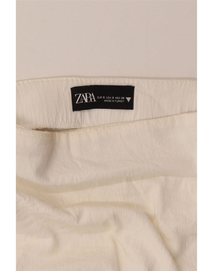 Gonna mini avvolgente da donna Zara piccola W26 bianca