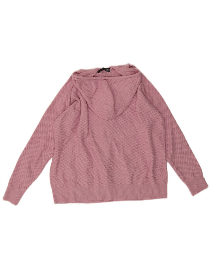 Maglione con cappuccio da donna Marks & Spencer UK 14 Viscosa rosa medio