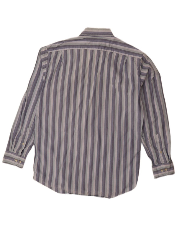Camicia da uomo Lacoste taglia 39 cotone a righe blu medio
