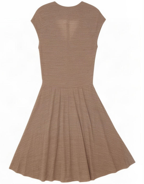 Vestito a trapezio da donna Zara UK 10 piccolo poliestere grigio