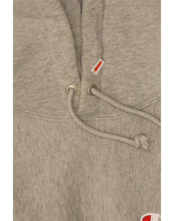 Maglione con cappuccio Champion Reverse Weave da uomo in cotone chiazzato grigio medio