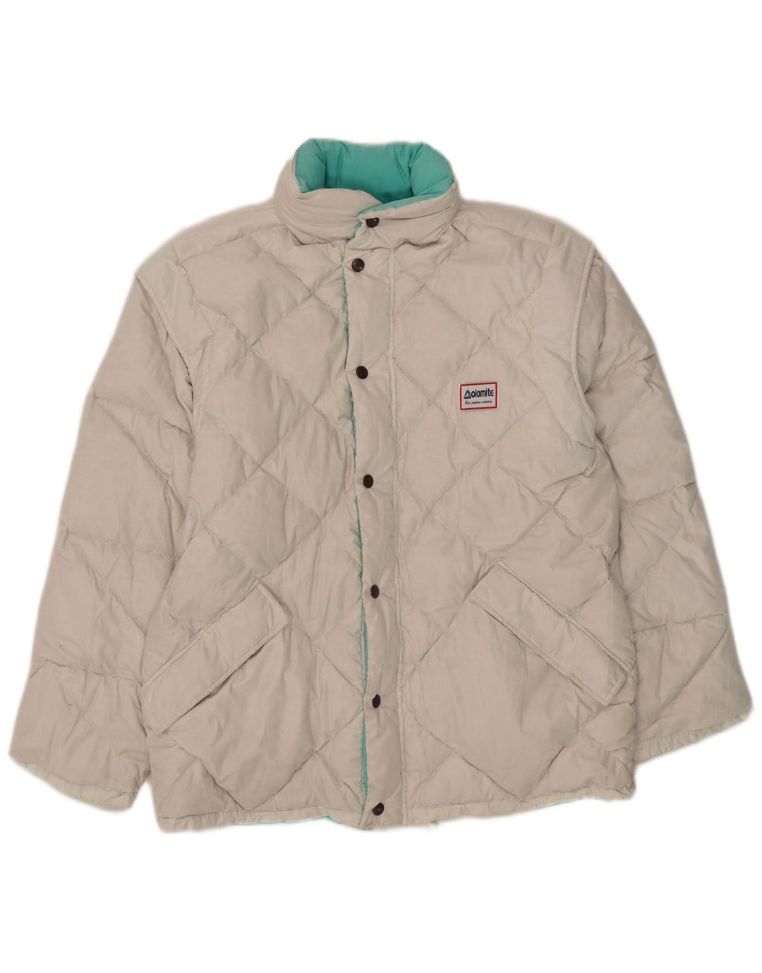 Giacca imbottita reversibile con cappuccio da uomo Dolomite UK 36 Small Poliestere bianco