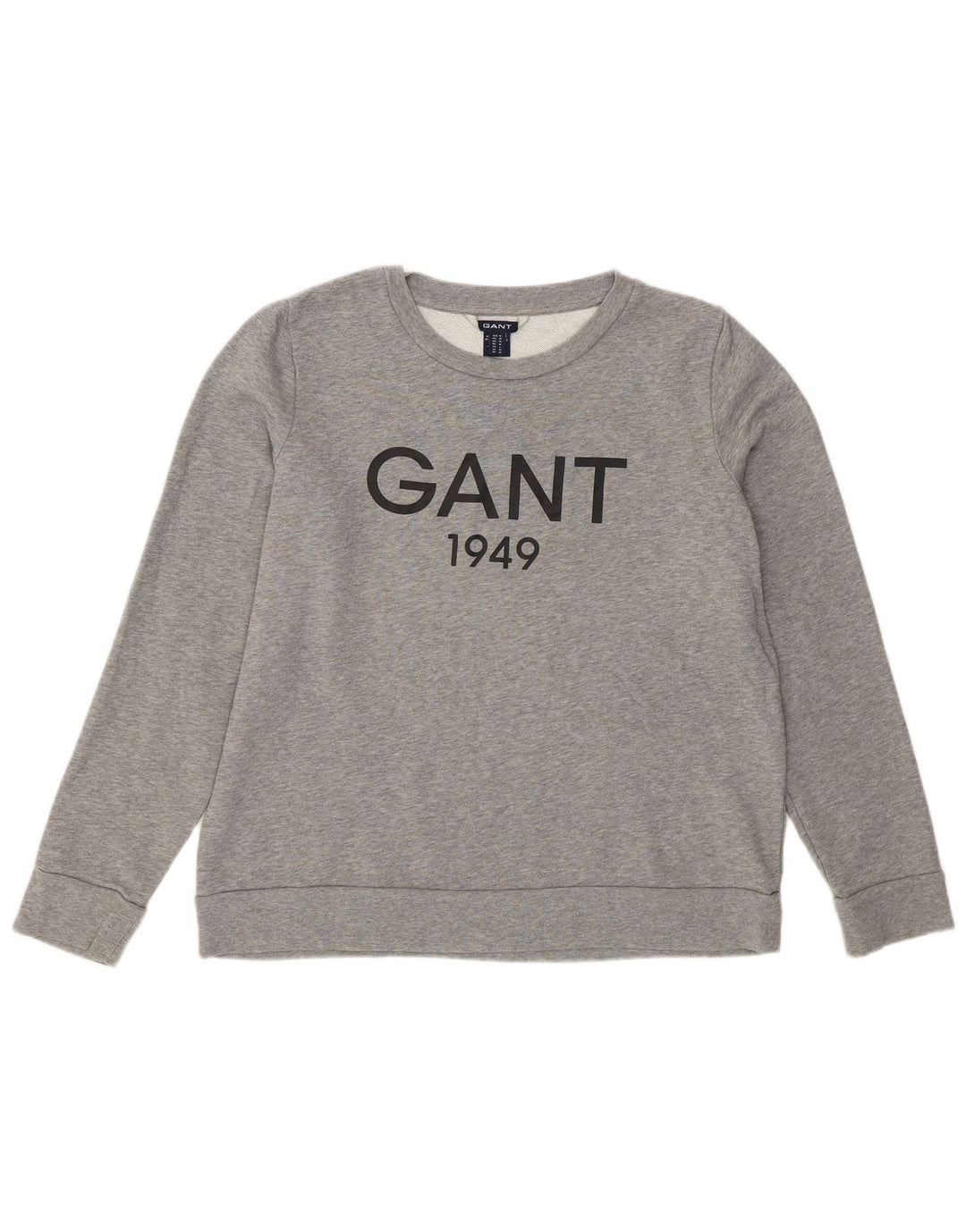 Felpa grafica da donna Gant Maglione UK 14 Cotone screziato grigio medio