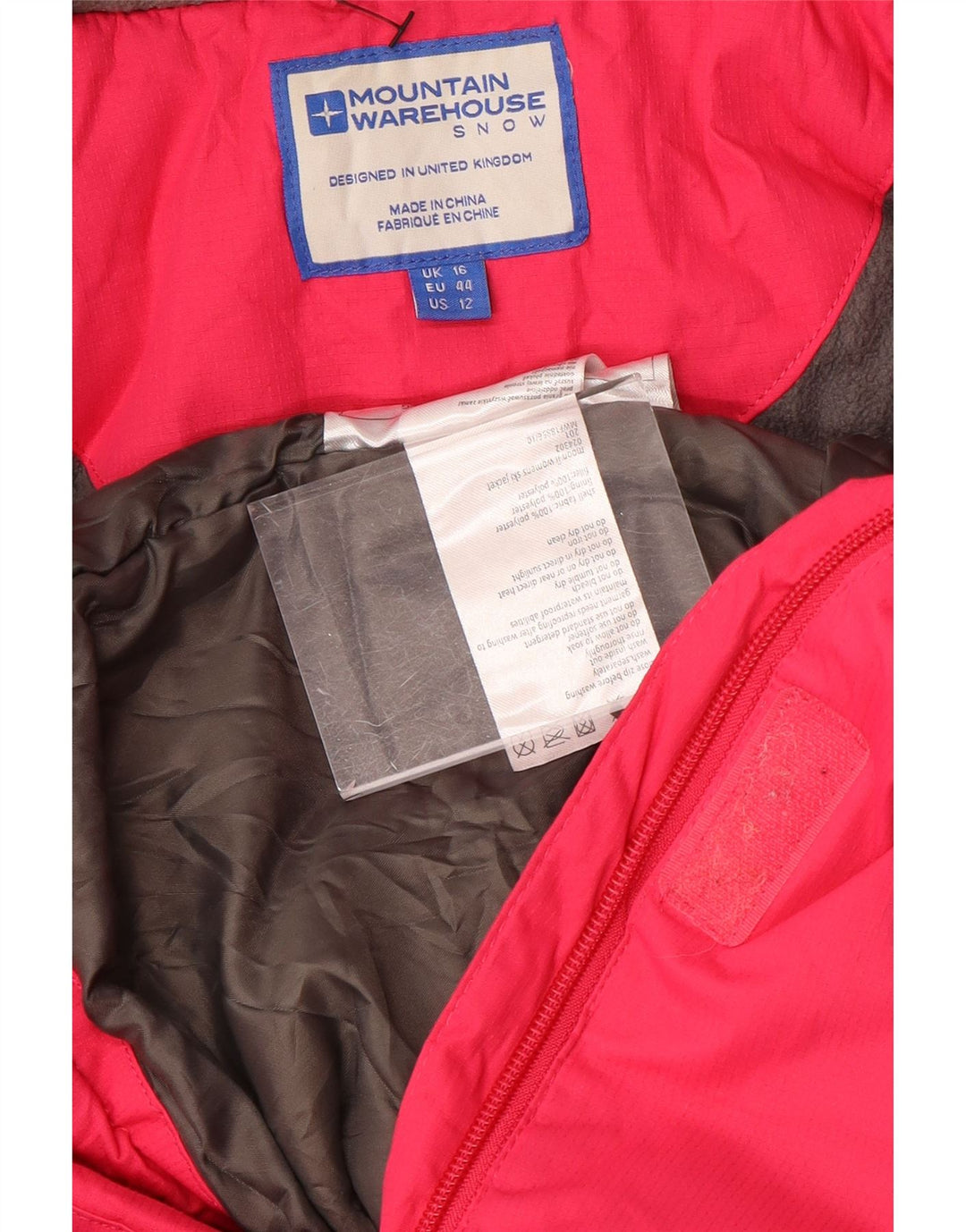 Giacca a vento con cappuccio da donna Mountain Warehouse UK 16 Large Rosa