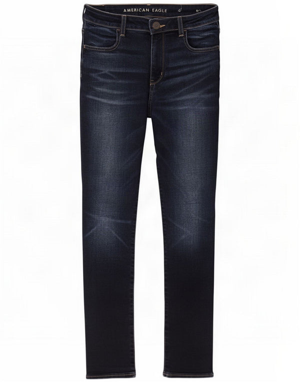 American Eagle Womens Skinny Jeans UK 14 Large W32 L28 Navy Blue