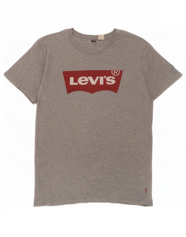 T-shirt grafica da uomo Levi's Top in cotone mélange grigio medio