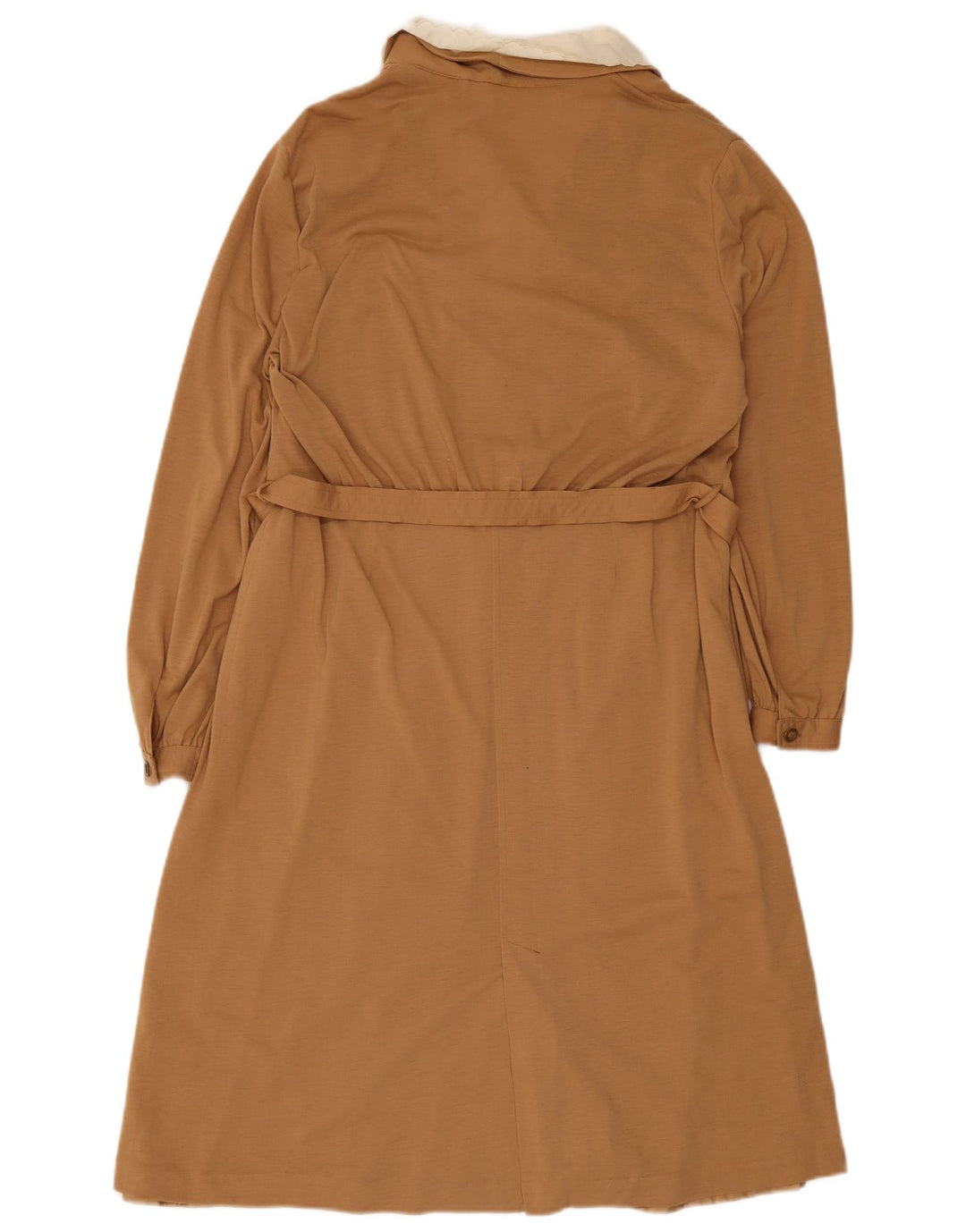Abito basic vintage da donna a maniche lunghe IT 52 2XL Colorblock marrone