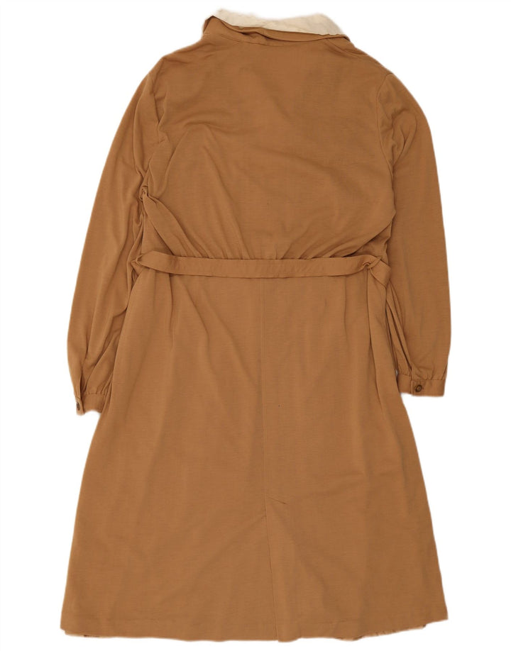 Abito basic vintage da donna a maniche lunghe IT 52 2XL Colorblock marrone