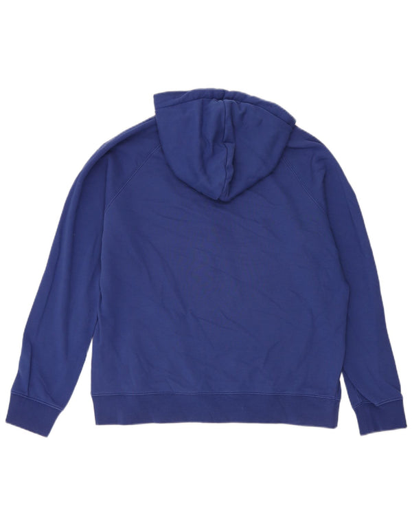 Gant Felpa con cappuccio grafica da uomo, grande, in cotone blu