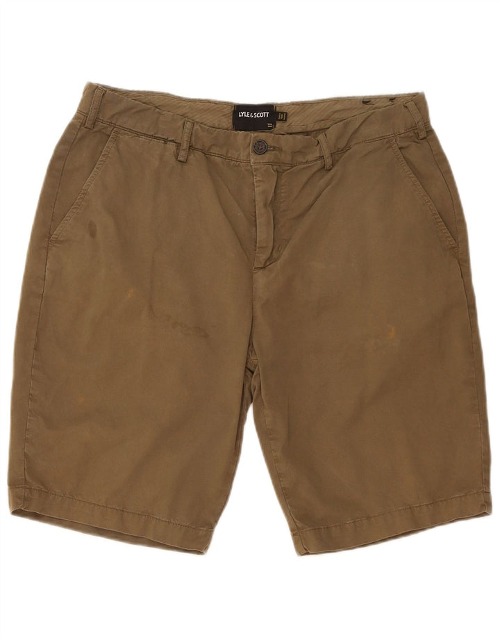 Pantaloncini chino da uomo Lyle & Scott W36 grandi cotone kaki
