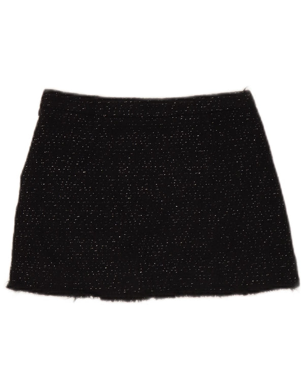 Minigonna Zara Bambina 9-10 Anni W24 Cotone Nero