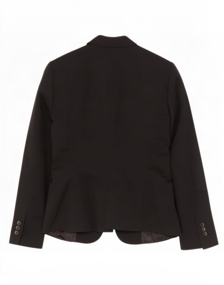 Giacca blazer da donna a 1 bottone Zara UK 12 cotone nero medio