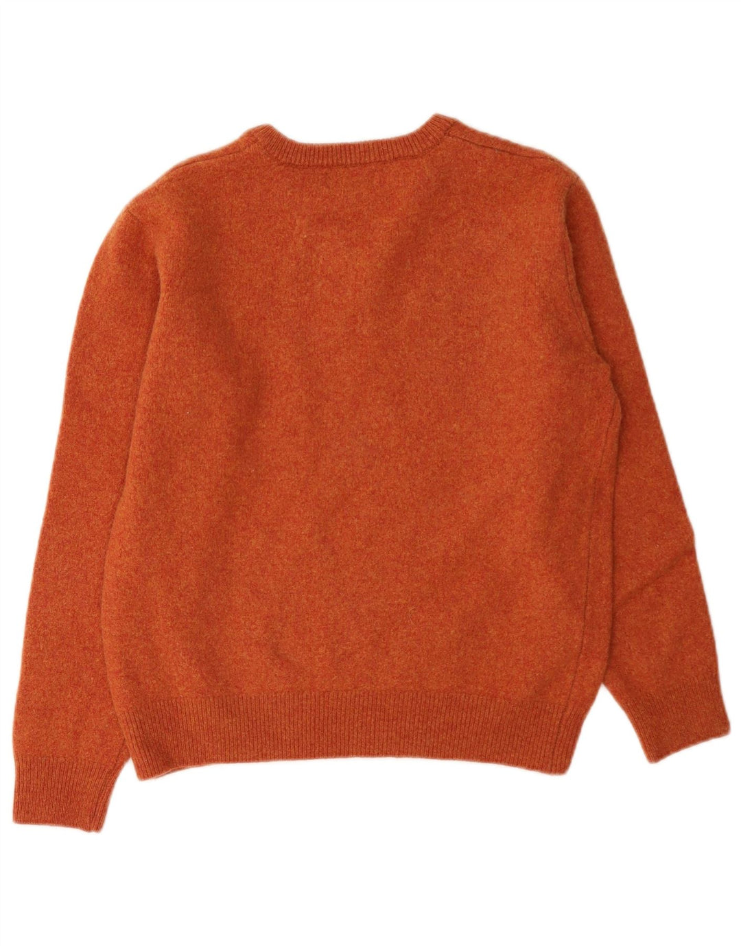 Maglione maglione con scollo a V da donna Lincoln UK 14 Lana arancione medio