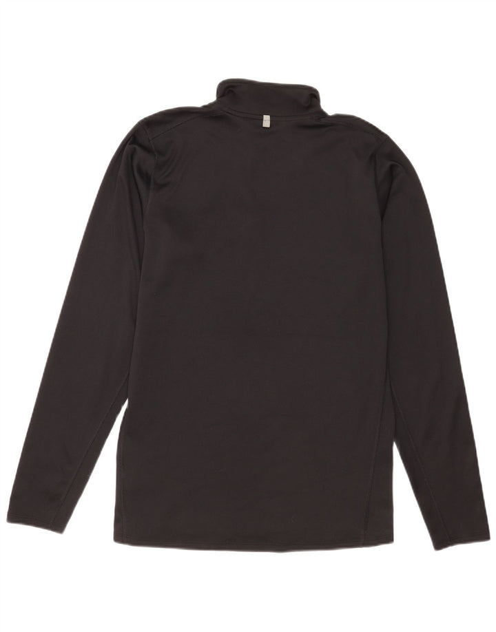 Nike Maglia da corsa da uomo con zip e collo a maniche lunghe in poliestere nero medio